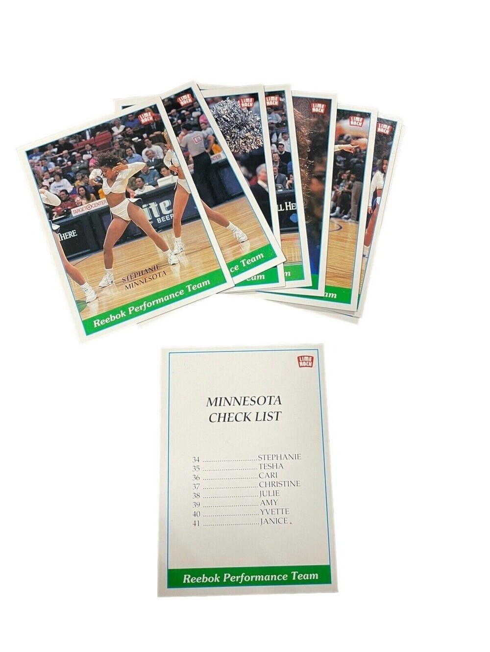 Reebok Performance Team Lime Rock Cheerleaders Minnesota Complete 1991